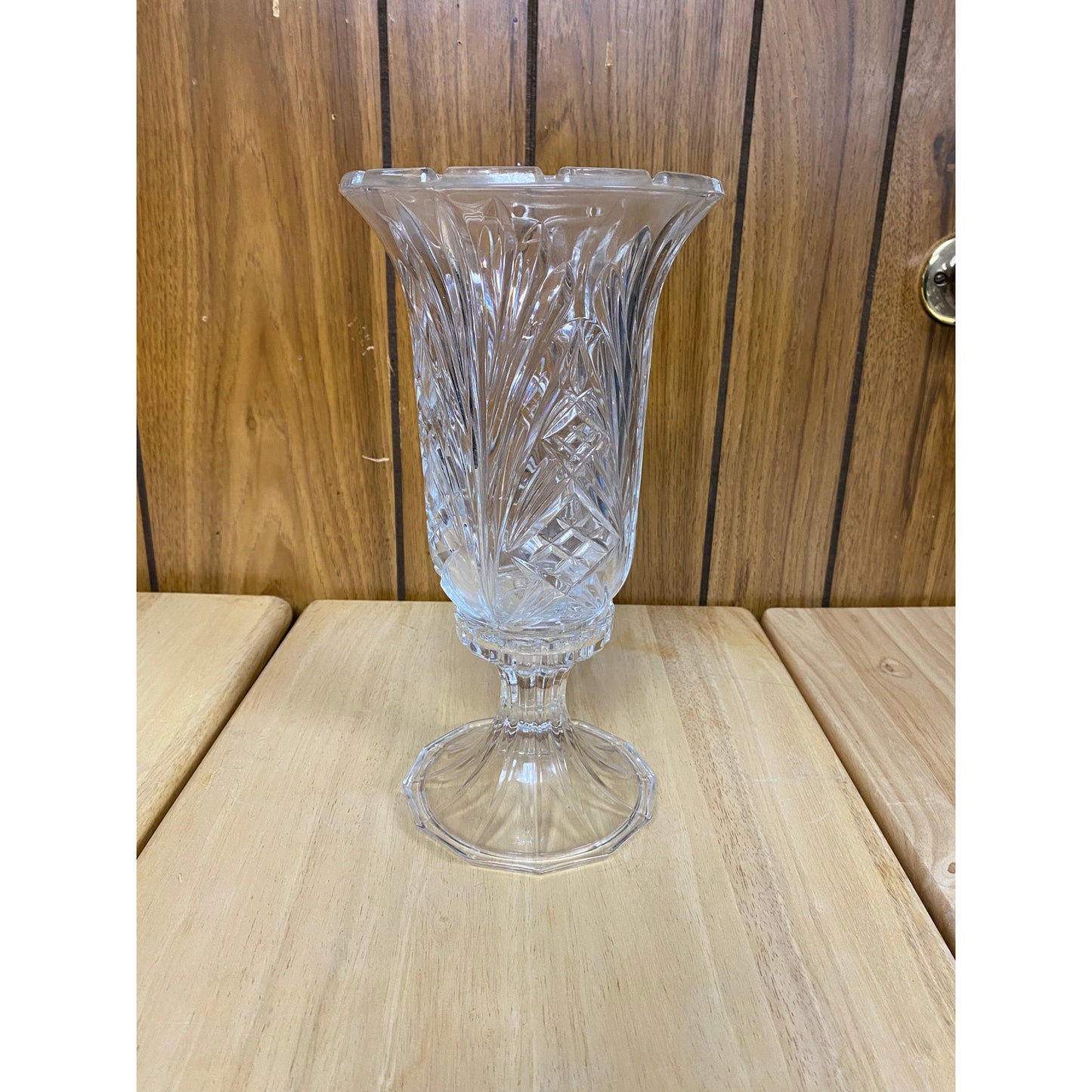 Set of Towle Crystal Candle Stick Holders w/ Hurricane