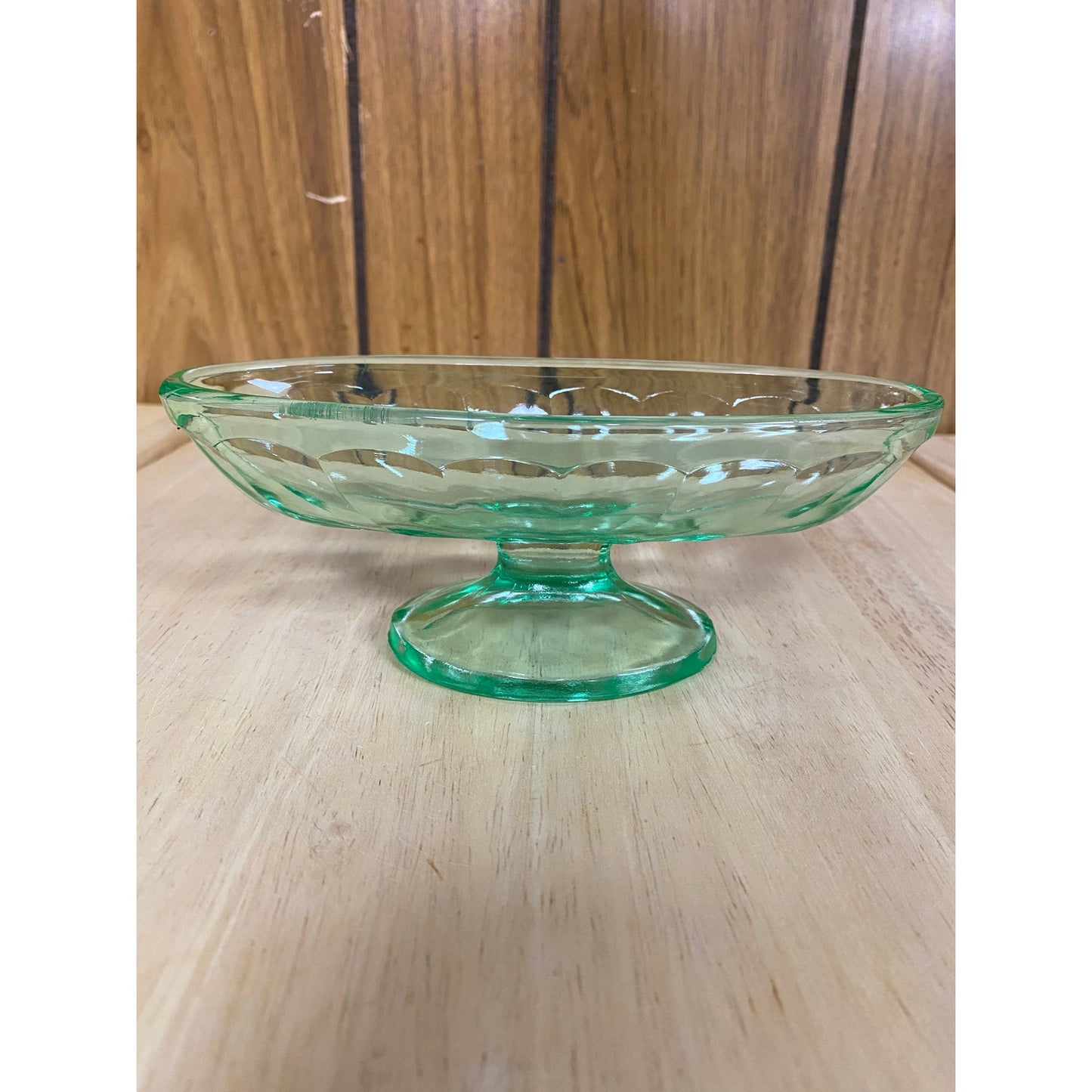 Uranium Glass Banana Split Bowl