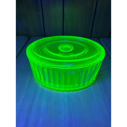 Uranium Glass 1930s by Anchor Hocking