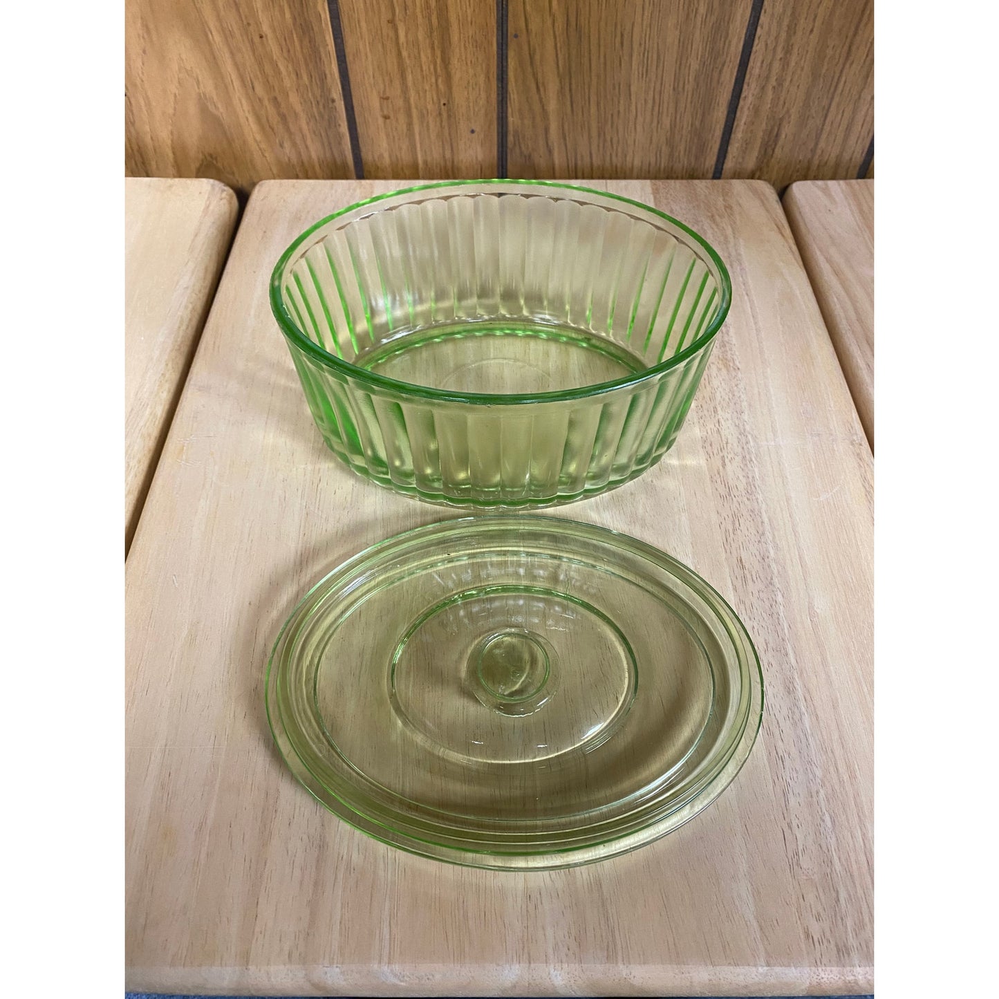 Uranium Glass 1930s by Anchor Hocking