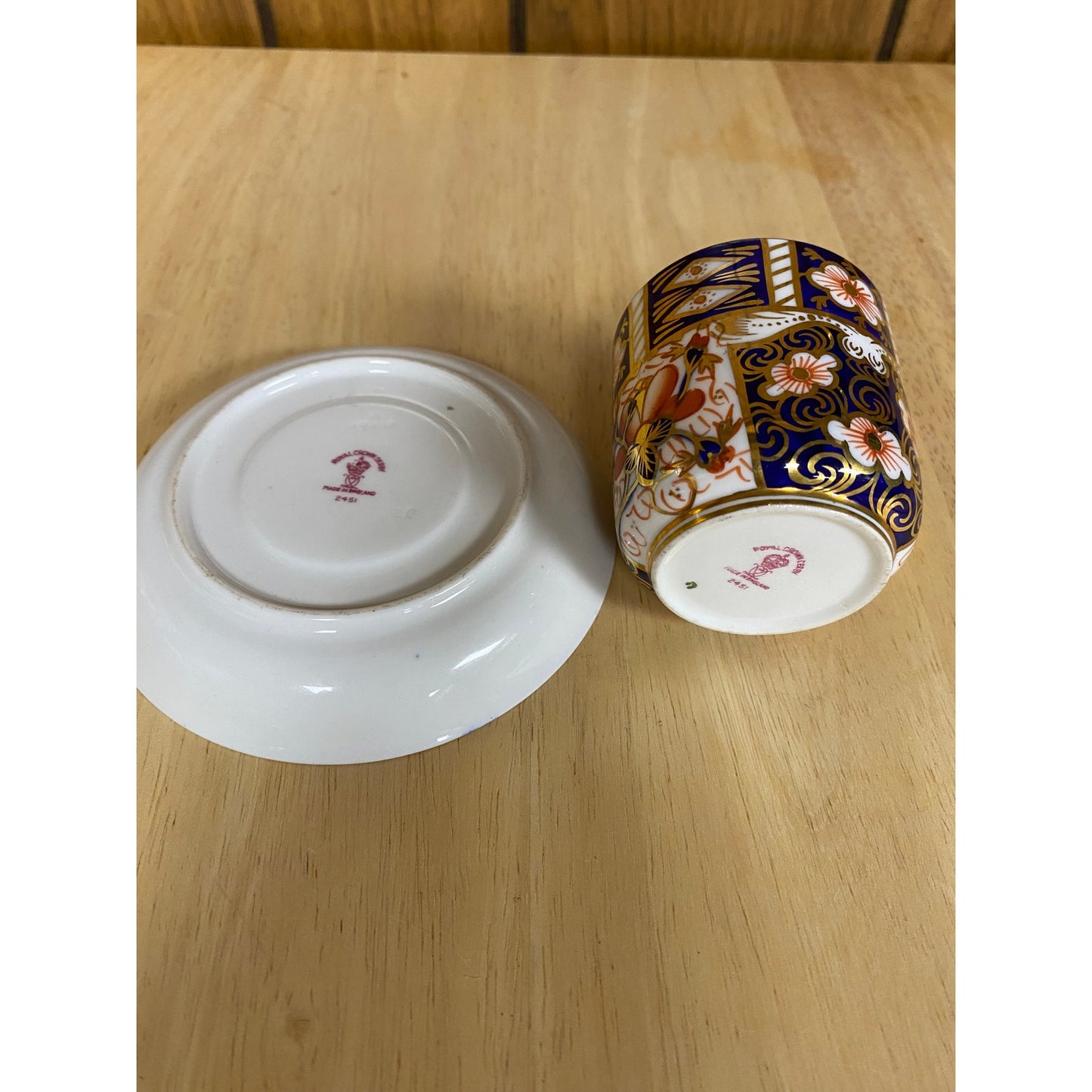 1927 Royal Crown Derby Imari 2451 Espresso Cup & Saucer