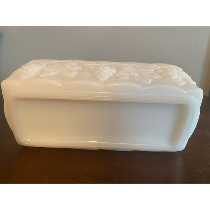 Vintage Anchor Hawking fire king milk glass dish.