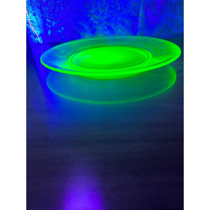 Vintage 9 1/2” uranium glass plate