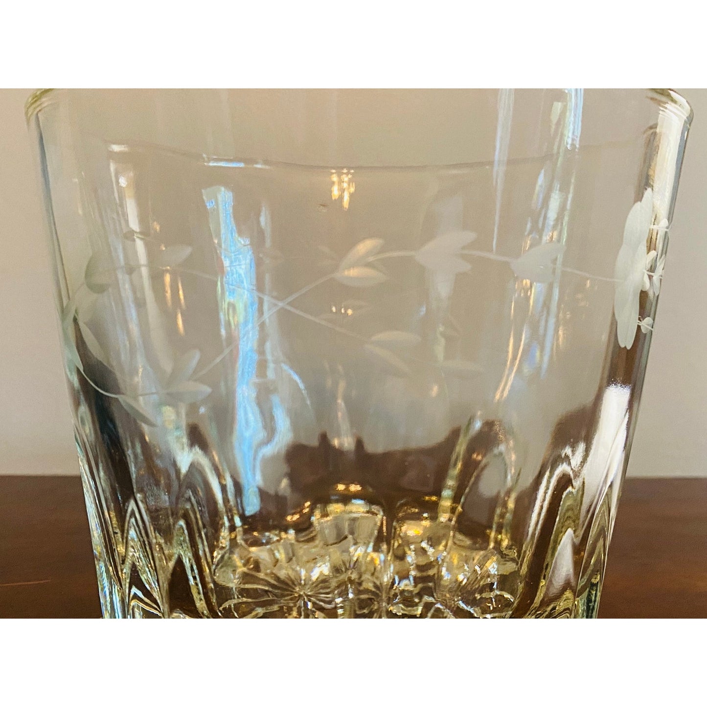 Princess house ice bucket heritage pattern lead crystal