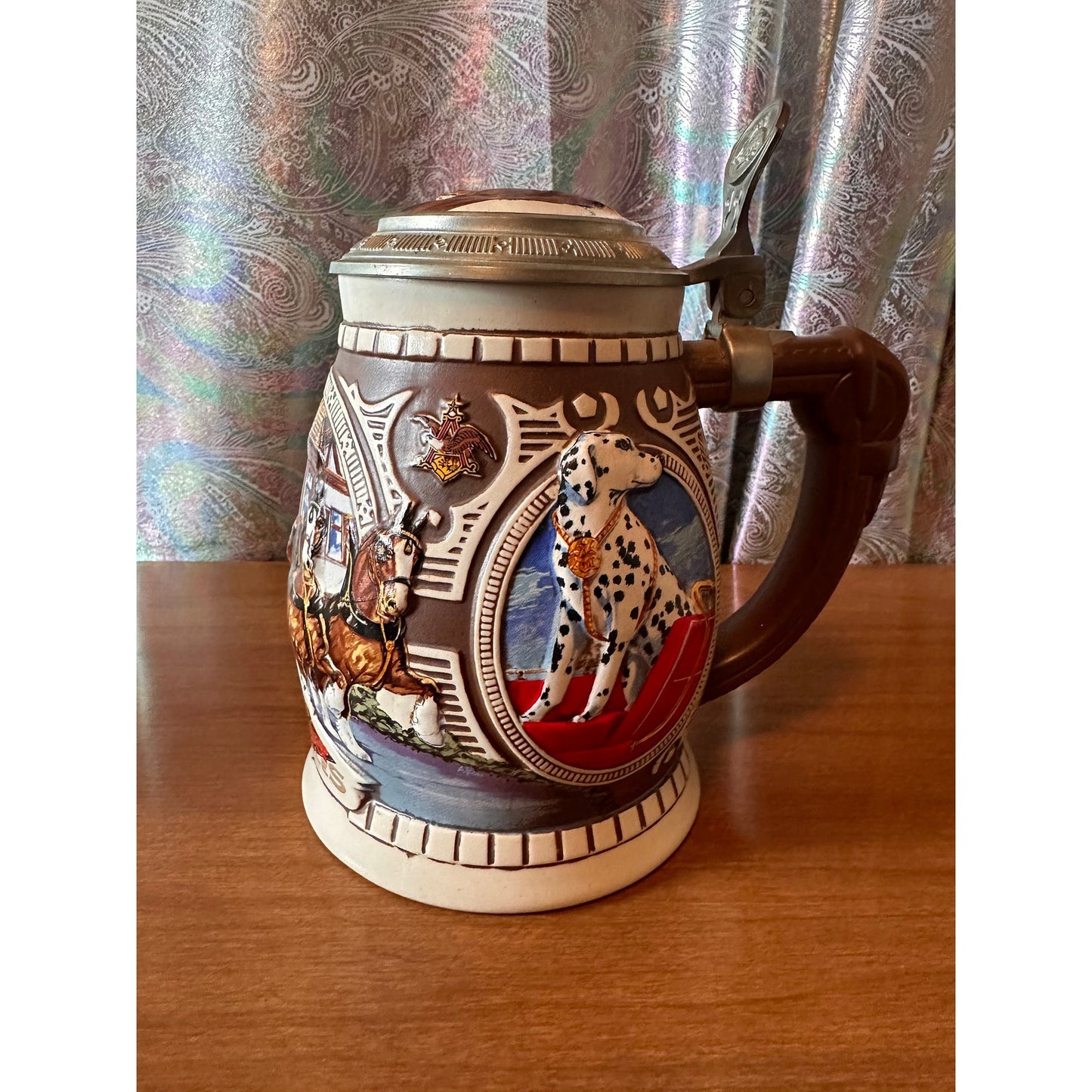 Anheuser-Busch Budweiser lidded stein