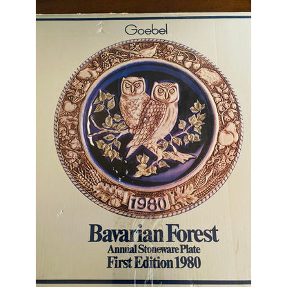 Goebel 1980 Bavarian Forest stoneware plate first edition #1420 of 7500