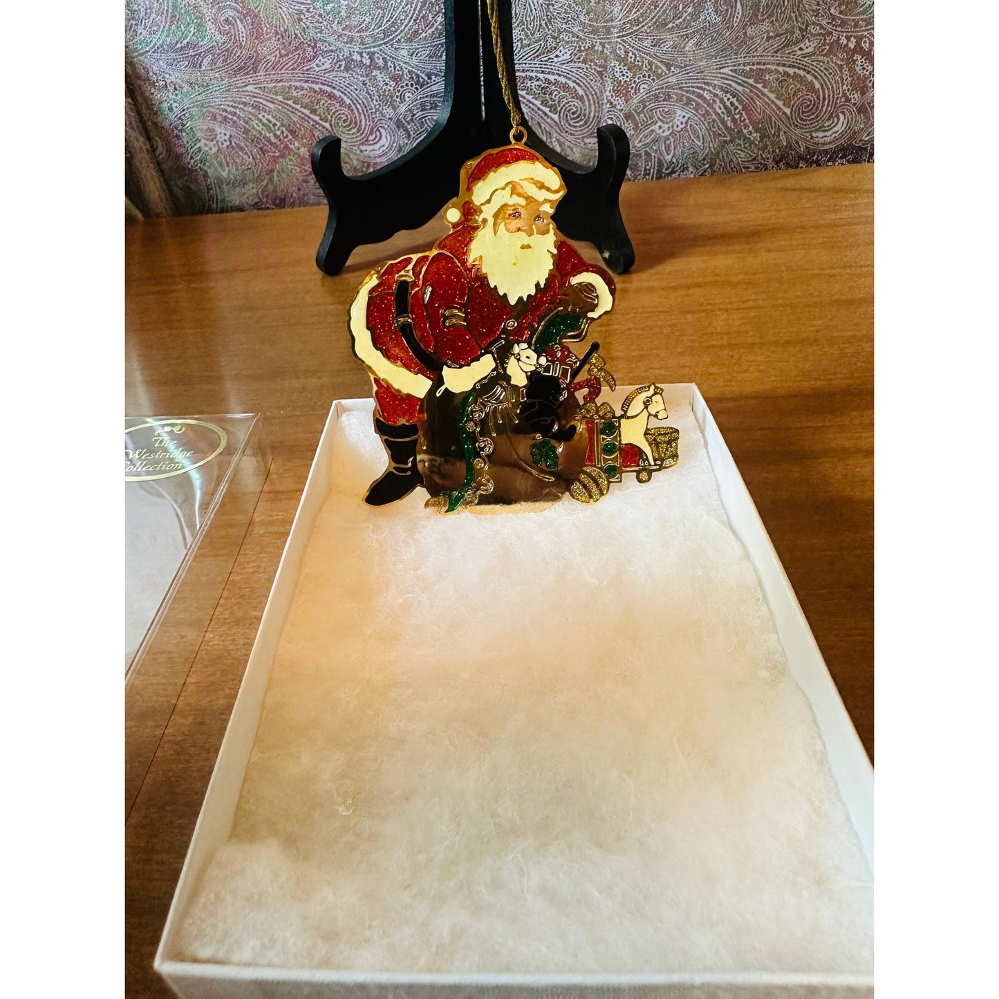 Vintage 24k plated Christmas ornament