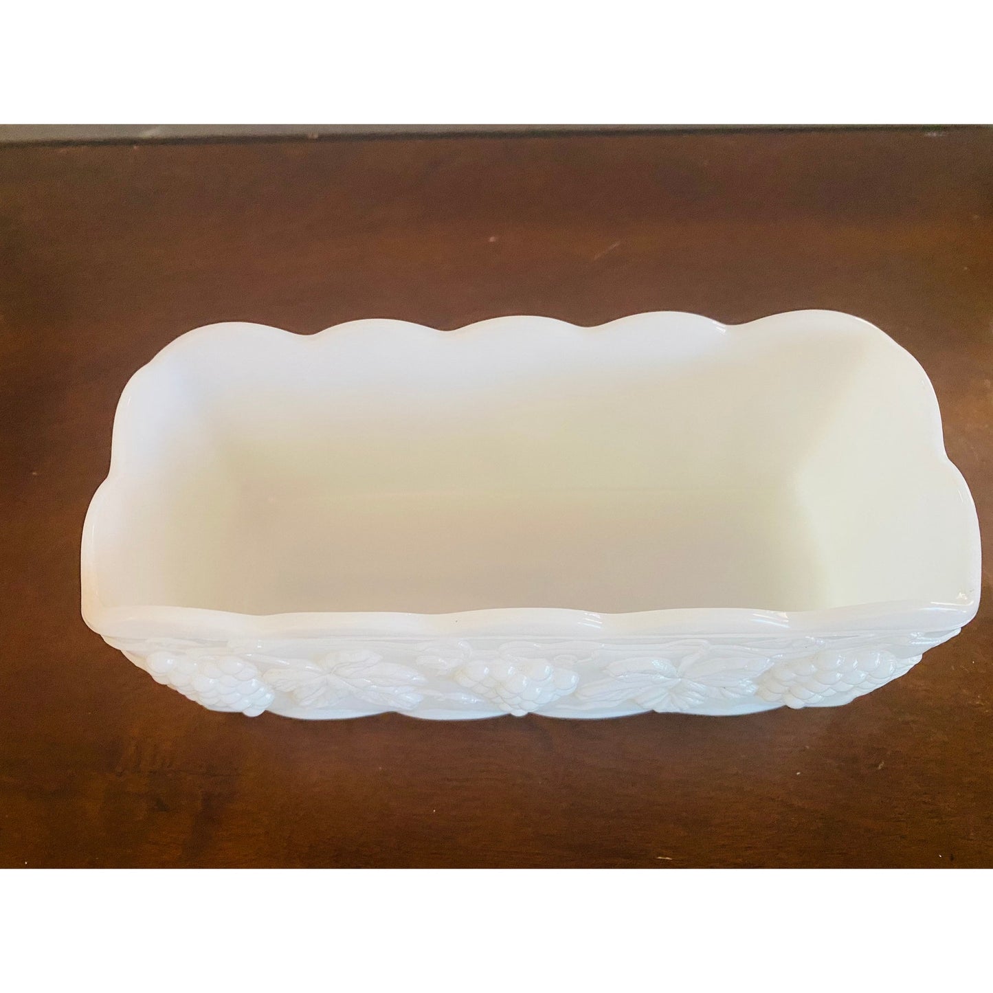 Vintage Anchor Hawking fire king milk glass dish.