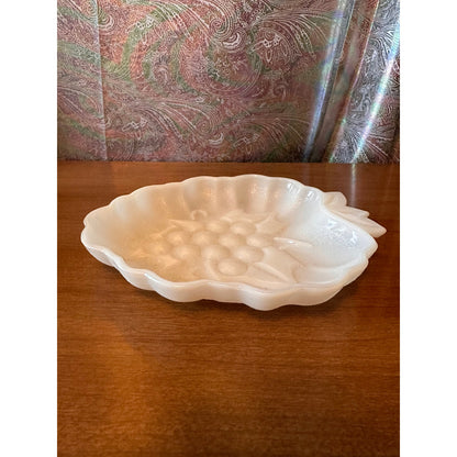 Hazel Atlas Milk glass candy or relish dish