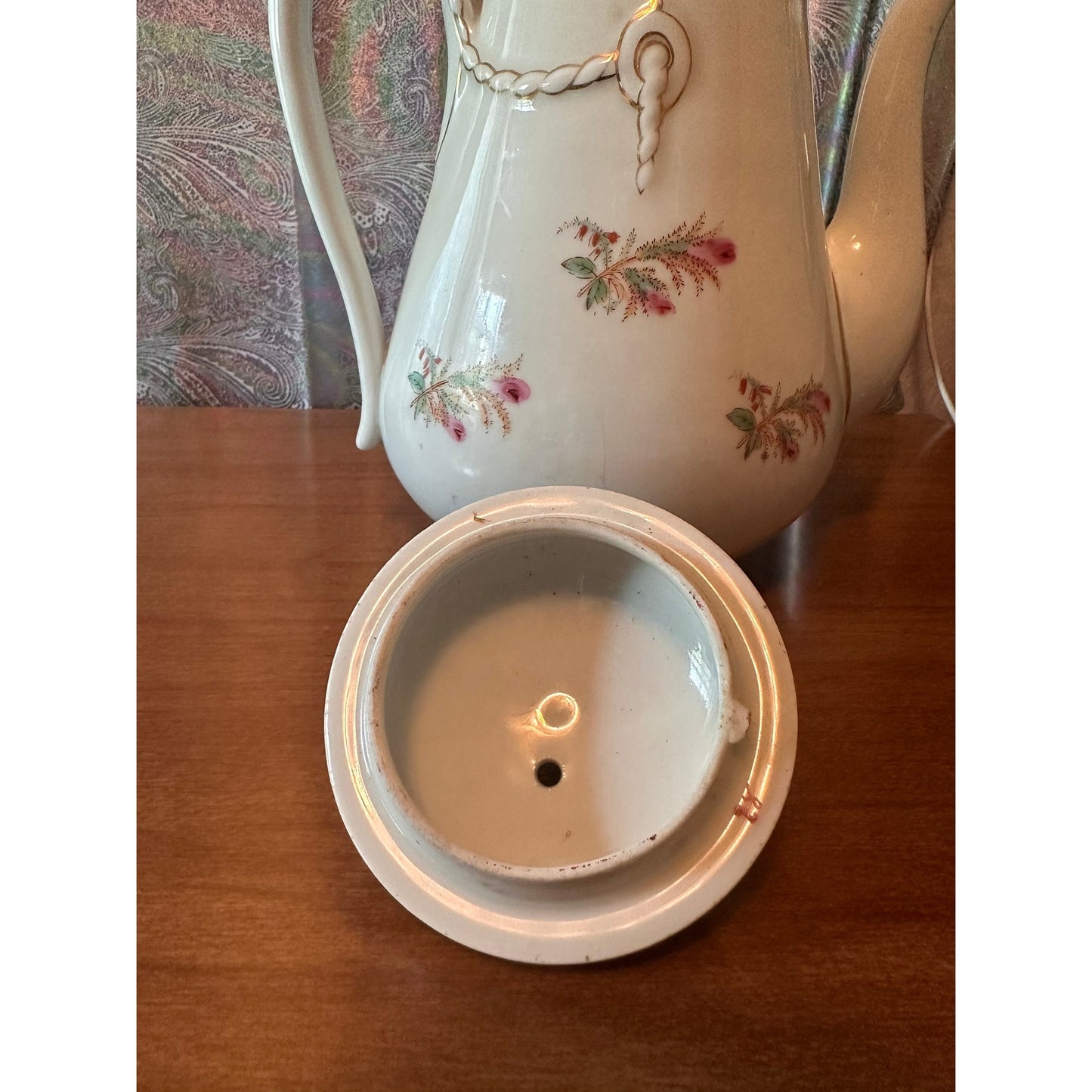 Haviland Moss Rose Coffee Pot & Lid