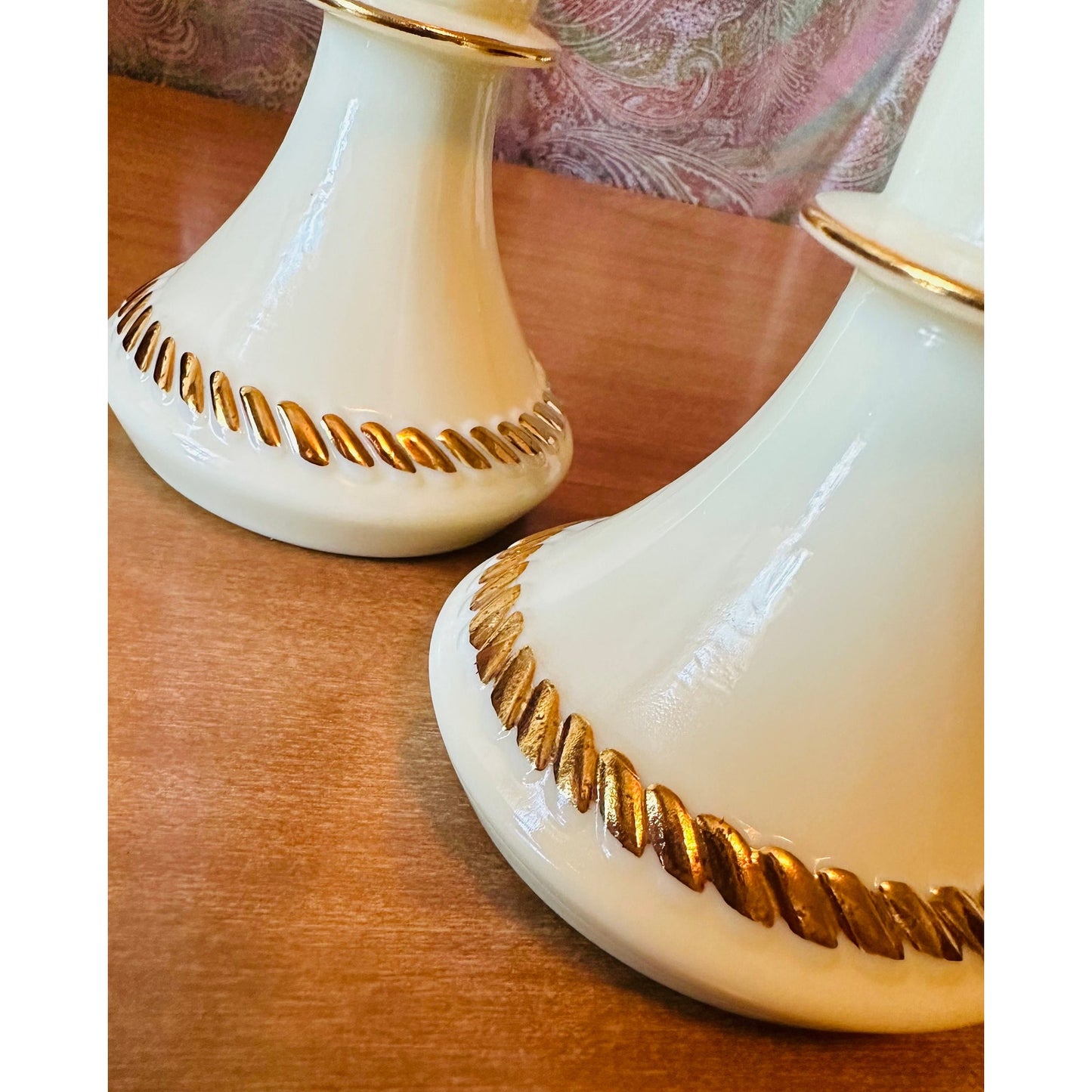 Set of vintage Wheaton ware candle stick holders