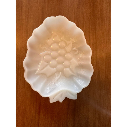 Hazel Atlas Milk glass candy or relish dish