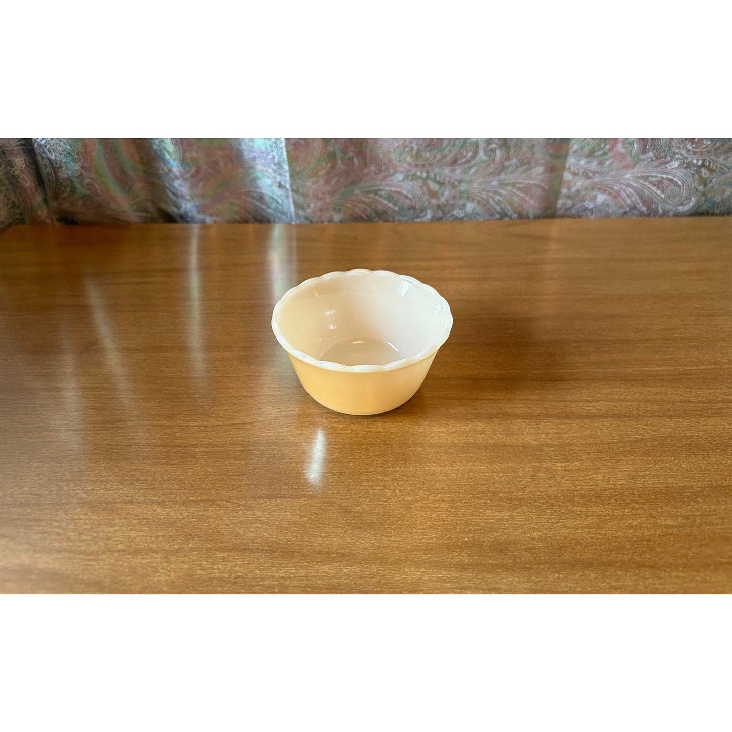 Vintage fire king peach luster dessert cup