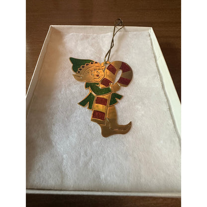 Vintage 24k plated Christmas ornament