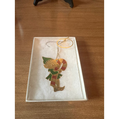 Vintage 24k plated Christmas ornament