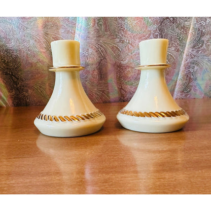 Set of vintage Wheaton ware candle stick holders