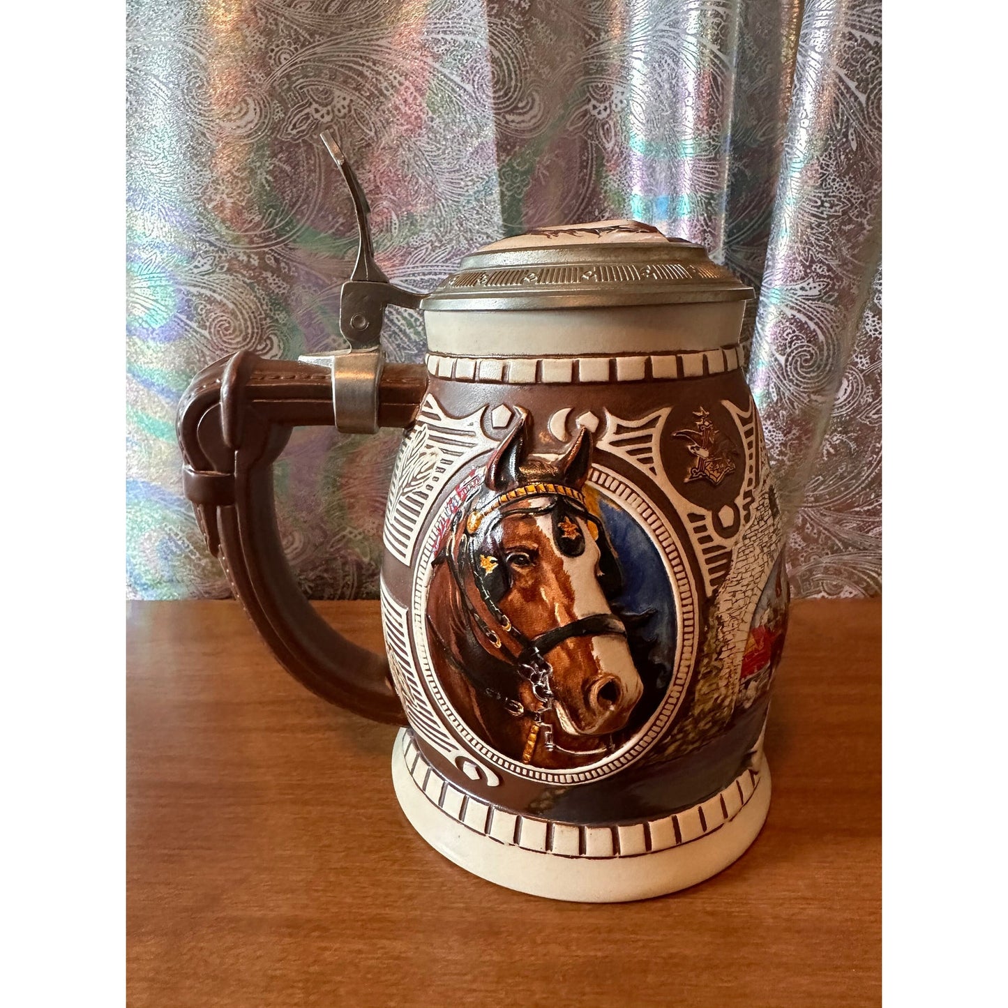 Anheuser-Busch Budweiser lidded stein