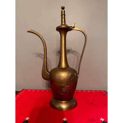 Vintage Asian brass teapot circa 1920s