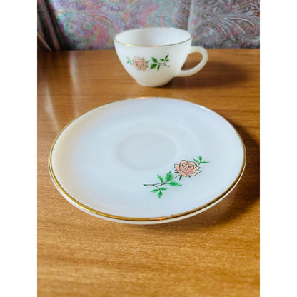 Vintage Anchor Hocking Fire king oven ware tea, cup and saucer