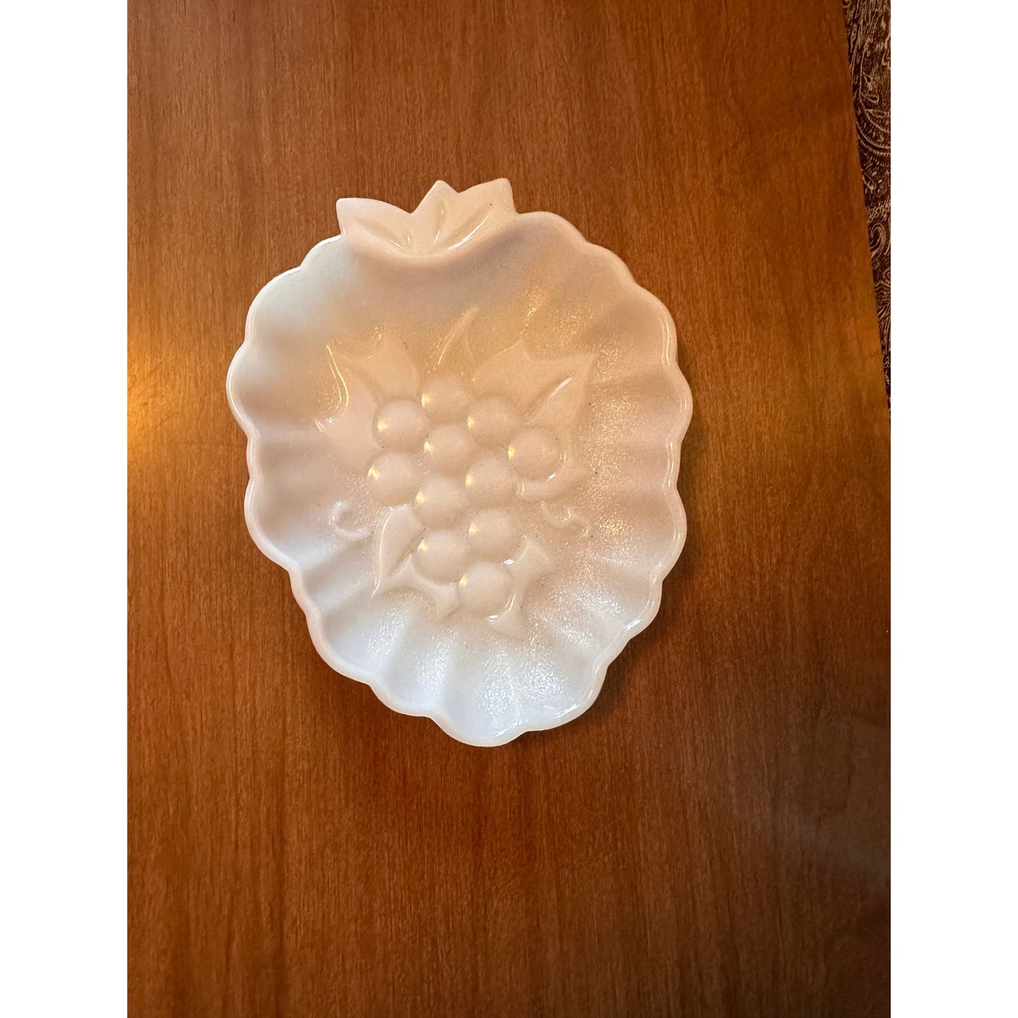 Hazel Atlas Milk glass candy or relish dish