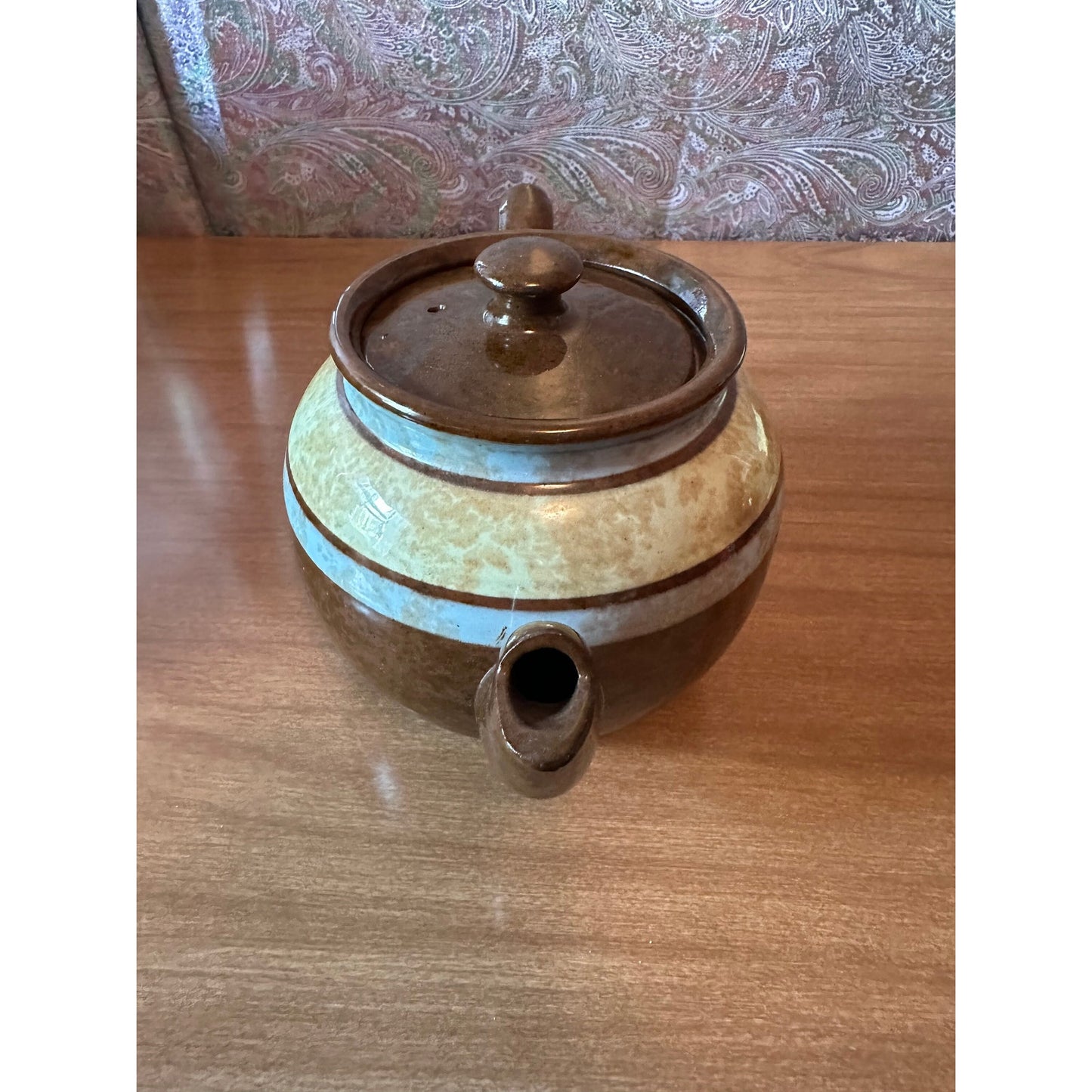 Vintage Brown green/blue Sadler teapot