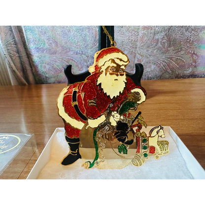 Vintage 24k plated Christmas ornament